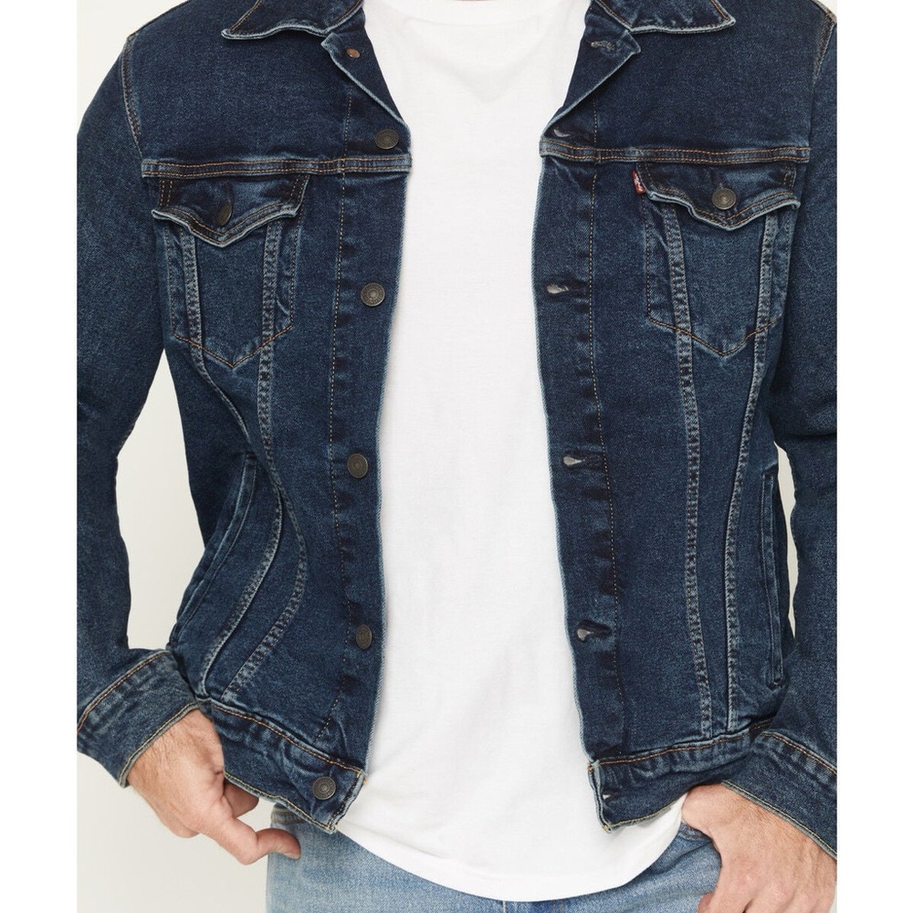 LEVI’S Strauss Men’s Signature Blue Denim Trucker Jacket Size XXL